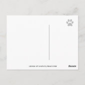 山でカヤックを漕ぐラブラドール・レトリーバー ポストカード (裏面)