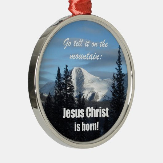 山で教えて行け:イエス・キリストは生まれ! メタルオーナメント (右)