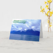 山で美しいの足がいかにか カード (黄色い花)