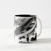 山とインクドラゴンマグ ツートーンマグカップ (正面右)