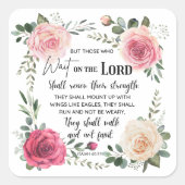 山とウィングイーグルズイザヤ40:31 スクエアシール (正面)