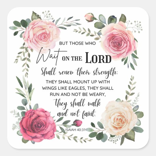 山とウィングイーグルズイザヤ40:31 スクエアシール (正面)