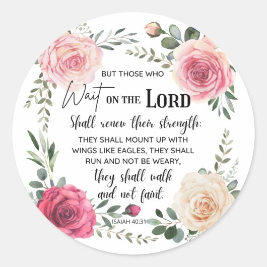 山とウィングイーグルズイザヤ40:31 ラウンドシール (正面)