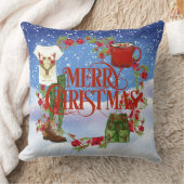 山とクリスマスのハイカー枕 クッション (ブランケット)