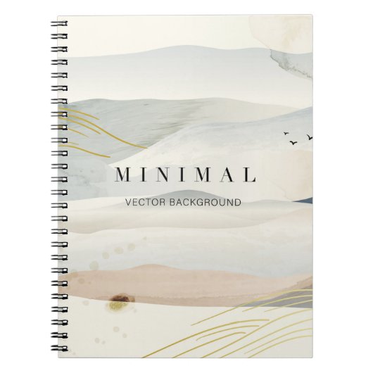 山とゴールデン・ラインの芸術背景。オリエンタル ノートブック (正面)