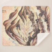 山とストリーム朝鮮王朝フォーク芸術 シェルパブランケット (正面(横))