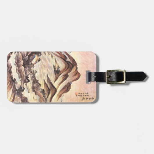 山とストリーム朝鮮王朝フォーク芸術 ラゲッジタグ (正面横)