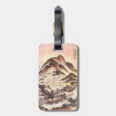 山とストリーム朝鮮王朝フォーク芸術 ラゲッジタグ (裏面縦)