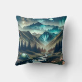 山とテントが美しいキャンピングシーン クッション (裏面)