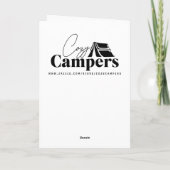 山とテントとキャンピングシーン | バースデー カード (裏面)