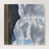 山とドラマチックな雲の下の突然 ジグソーパズル (横)