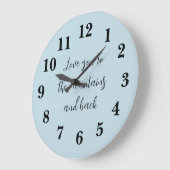 山とバックブルー名門私立校風の大時計 ラージ壁時計 (傾斜)