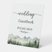 山とパインズゲスエレガントトブックサイン 台座サイン (正面)