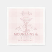 山とマルティーニバチェロレッテ スタンダードカクテルナプキン (正面)