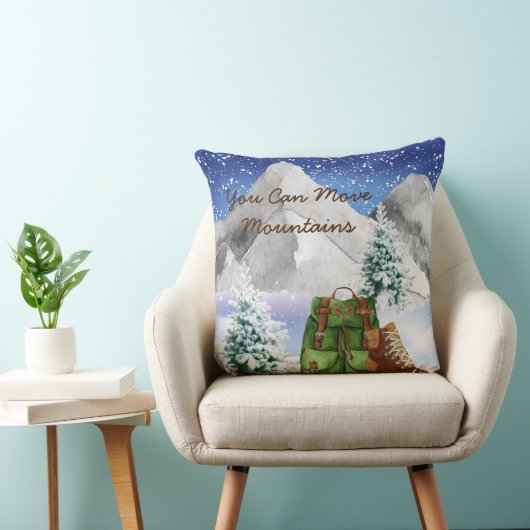 山とリュックサック付きハイカー枕 クッション (椅子)