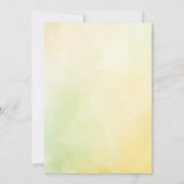 山とワイルドフラワーのエレガントなベビーシャワー 招待状 (裏面)