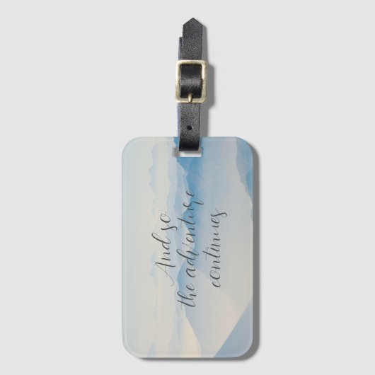 山と冒険が続く引用文 ラゲッジタグ (正面縦)