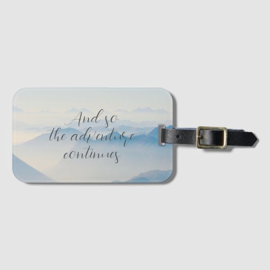 山と冒険が続く引用文 ラゲッジタグ (正面横)