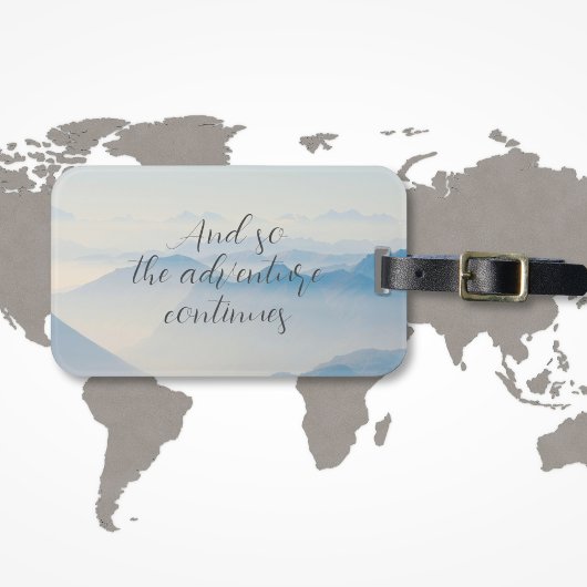 山と冒険が続く引用文 ラゲッジタグ