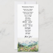 山と夕日結婚の式プログラム (裏面)