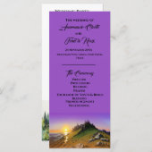 山と夕日結婚の式プログラム (正面/裏面)