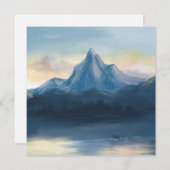 山と夕日 (正面/裏面)