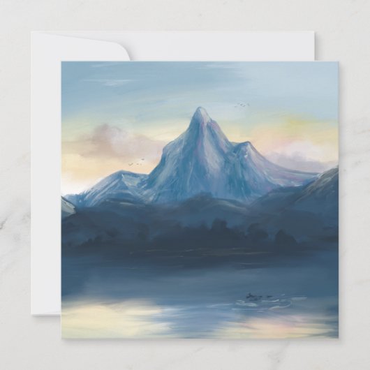 山と夕日 (正面)