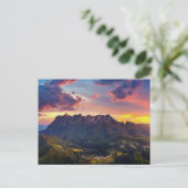 山と夕日 ポストカード (スタンド正面)