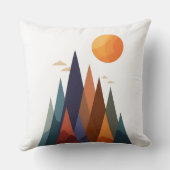 山と太陽の風景 クッション (裏面)