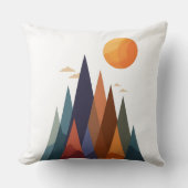 山と太陽の風景 クッション (正面)