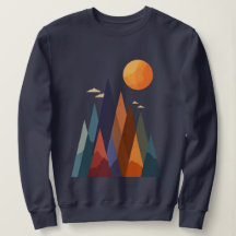 山と太陽の風景