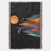 山と太陽の風景 スローブランケット (正面縦)