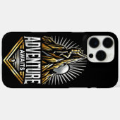 山と太陽インスパイアの屋外探査 Case-Mate iPhoneケース (裏面 (横))