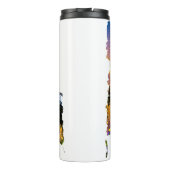 山と山花のあるアイダホの形 タンブラー (裏面)