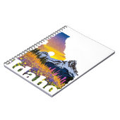 山と山花のあるアイダホの形 ノートブック (左側)