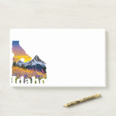 山と山花のあるアイダホの形 ポストイット (デスク)