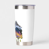 山と山花のアイダホの形カスタム状 保温保冷タンブラー (左面)