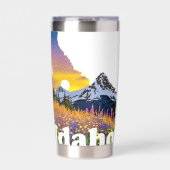 山と山花のアイダホの形カスタム状 保温保冷タンブラー (正面)