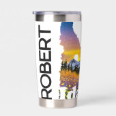 山と山花のアイダホの形カスタム状 保温保冷タンブラー (右面)