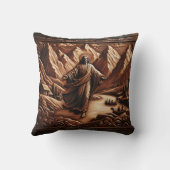 山と川に囲まれたイエス クッション (裏面)