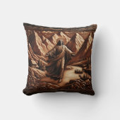 山と川に囲まれたイエス クッション (正面)