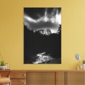 山と川のドラマチックな風景 キャンバスプリント (インサイチュ (リビング))