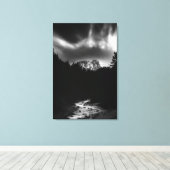 山と川のドラマチックな風景 キャンバスプリント (インサイチュ (ウッドフロア))