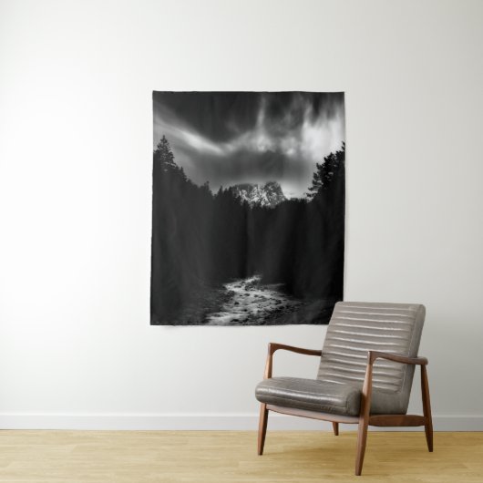 山と川のドラマチックな風景 タペストリー (インサイチュ)