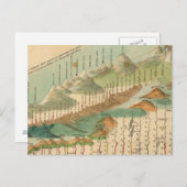 山と川の地図 ポストカード (正面/裏面)