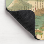 山と川の地図 マウスパッド (コーナー)