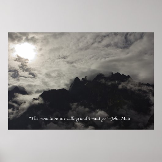 山と引用文 – 大 ポスター (正面)