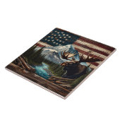 山と旗の背景を持つマウス タイル (側面)