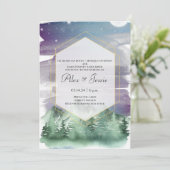 山と星空のウェディング招待状 招待状 (スタンド正面)