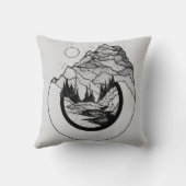 山と月 クッション (裏面)